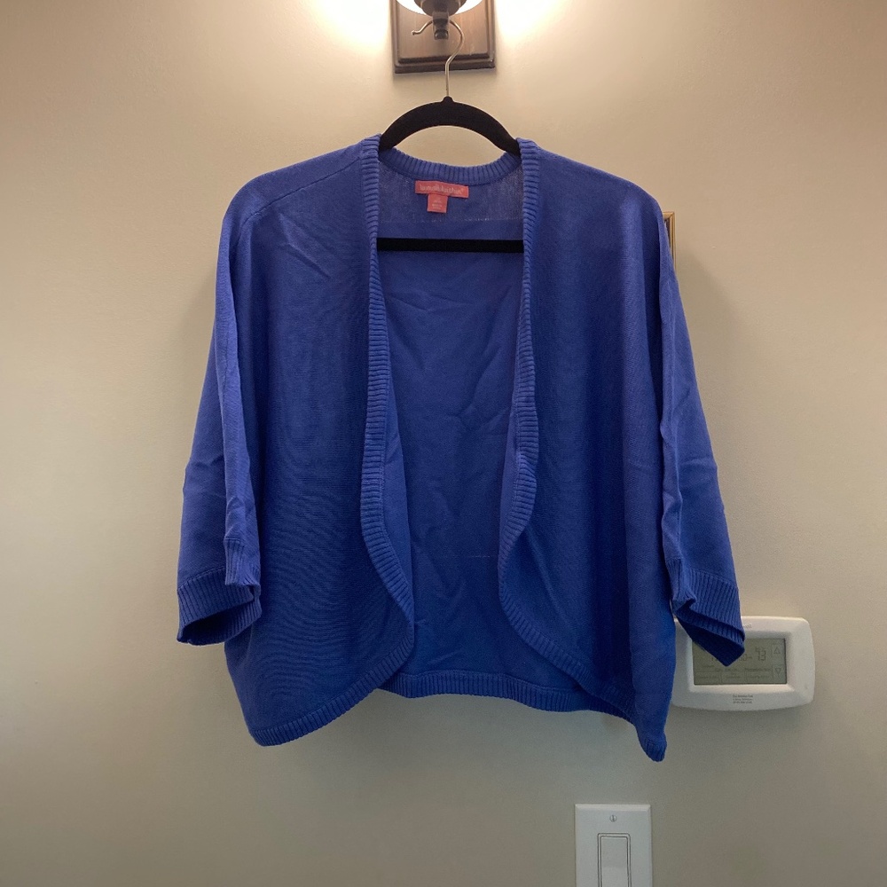 Rib Trim Cardigan Shrug